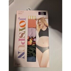 Joyspun Cotton Bikini XXL New In Package 6 Pair